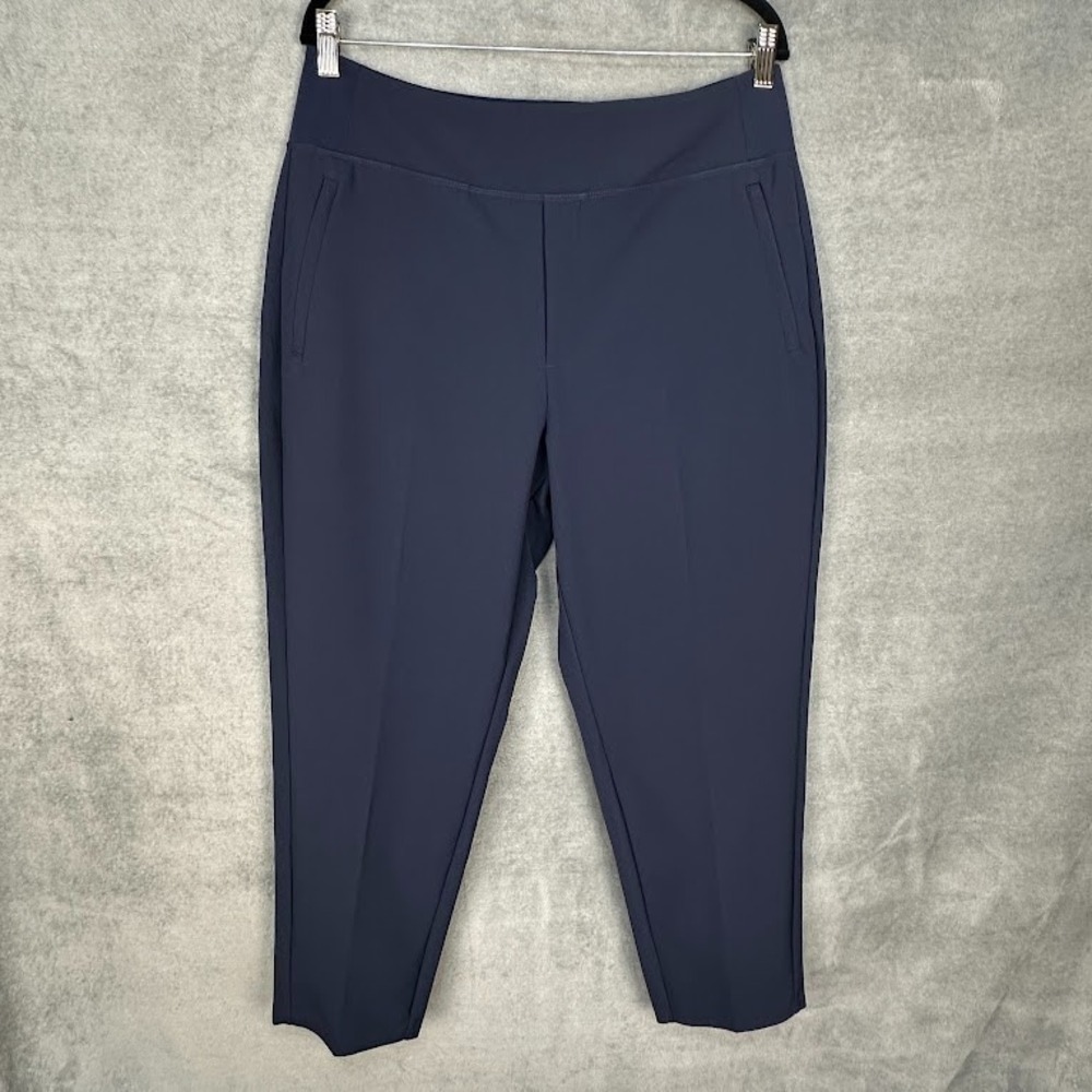 Athleta Endless High Rise Pants Womens 14 Navy Pullon Stretch Comfort Travel